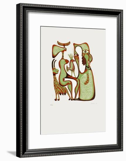 Composition Surrealiste II-Jules Perahim-Framed Limited Edition