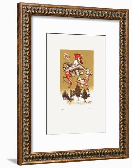 Composition Surrealiste V-Jules Perahim-Framed Limited Edition