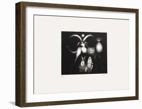 Composition Surrealiste VII-Jules Perahim-Framed Limited Edition