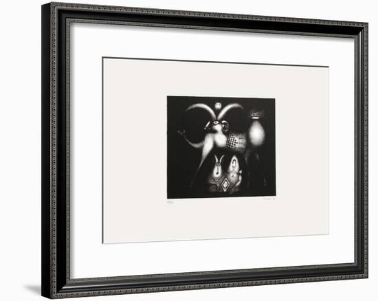 Composition Surrealiste VII-Jules Perahim-Framed Limited Edition