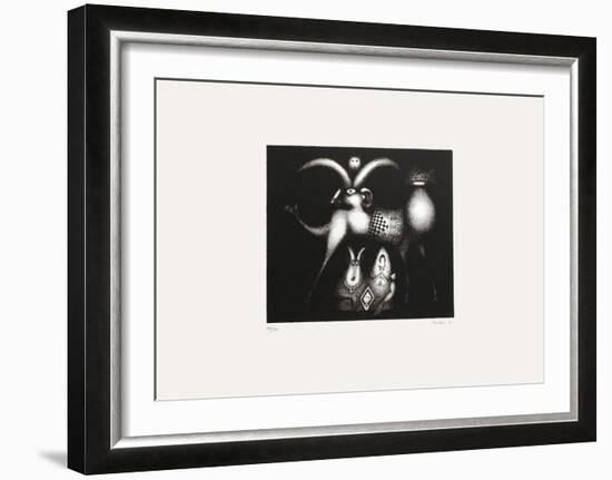 Composition Surrealiste VII-Jules Perahim-Framed Limited Edition