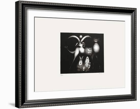 Composition Surrealiste VII-Jules Perahim-Framed Limited Edition