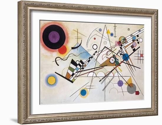 Composition VIII (1923)-Wassily Kandinsky-Framed Art Print