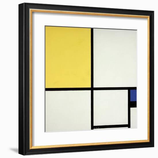 Composition with Blue and Yellow-Piet Mondrian-Framed Giclee Print