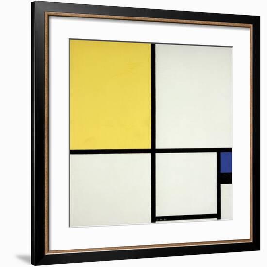 Composition with Blue and Yellow-Piet Mondrian-Framed Art Print