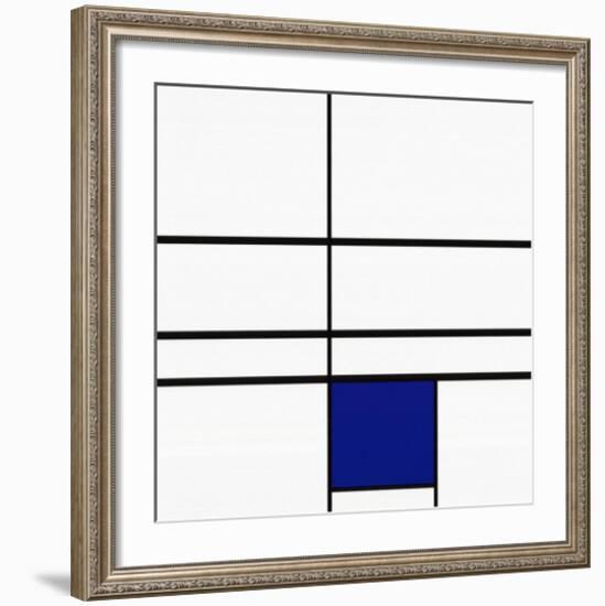 Composition with Blue, c.1935-Piet Mondrian-Framed Serigraph