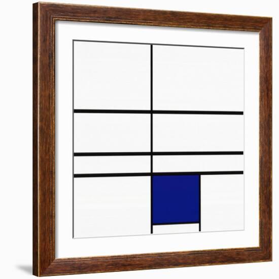 Composition with Blue, c.1935-Piet Mondrian-Framed Serigraph