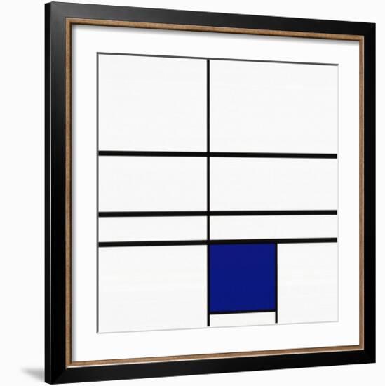 Composition with Blue, c.1935-Piet Mondrian-Framed Serigraph