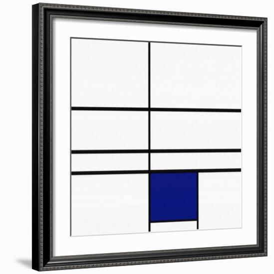 Composition with Blue, c.1935-Piet Mondrian-Framed Serigraph