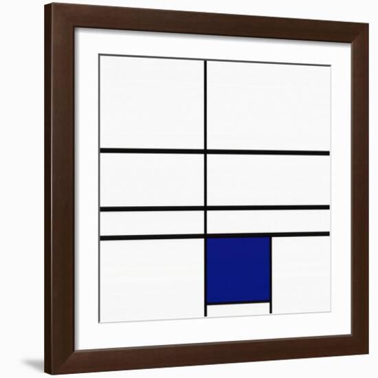 Composition with Blue, c.1935-Piet Mondrian-Framed Serigraph