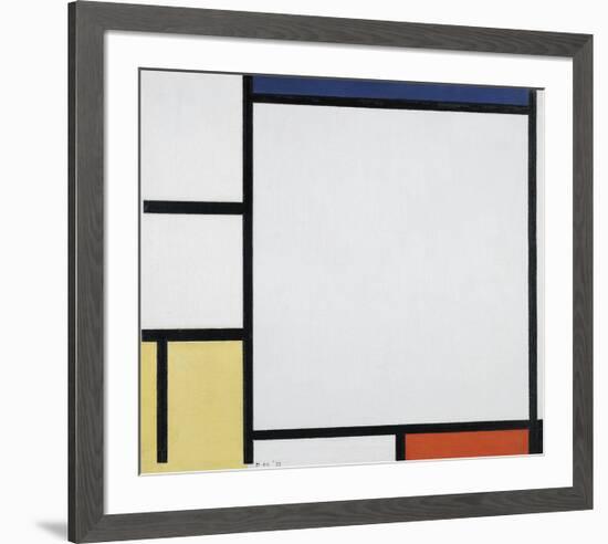 Composition with Blue, Red, Yellow and Black-Piet Mondrian-Framed Premium Giclee Print