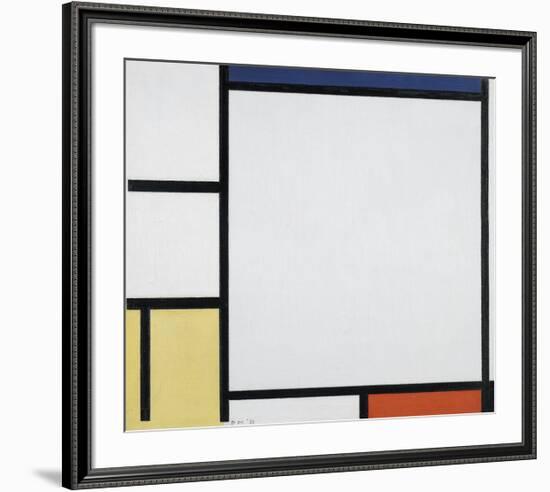 Composition with Blue, Red, Yellow and Black-Piet Mondrian-Framed Premium Giclee Print