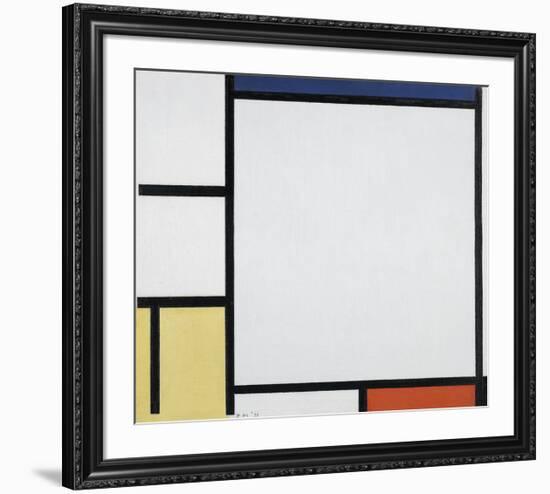 Composition with Blue, Red, Yellow and Black-Piet Mondrian-Framed Premium Giclee Print