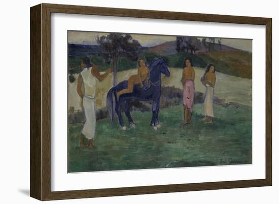 Composition with Figures and a Horse, 1902-Paul Gauguin-Framed Giclee Print