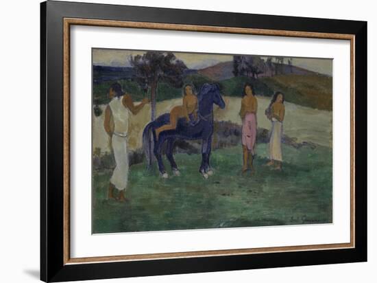 Composition with Figures and a Horse, 1902-Paul Gauguin-Framed Giclee Print