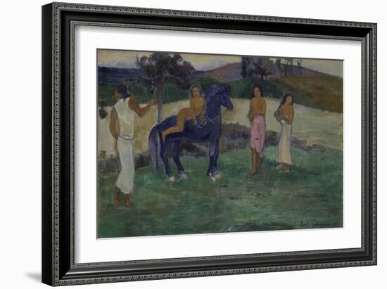 Composition with Figures and a Horse, 1902-Paul Gauguin-Framed Giclee Print