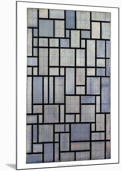 Composition with Grid 2, 1915-Piet Mondrian-Mounted Art Print