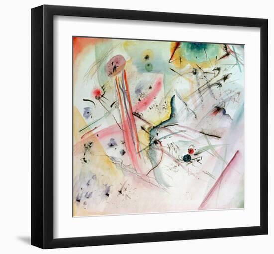 Composition with Red and Blue Stripes, 1913-Wassily Kandinsky-Framed Giclee Print