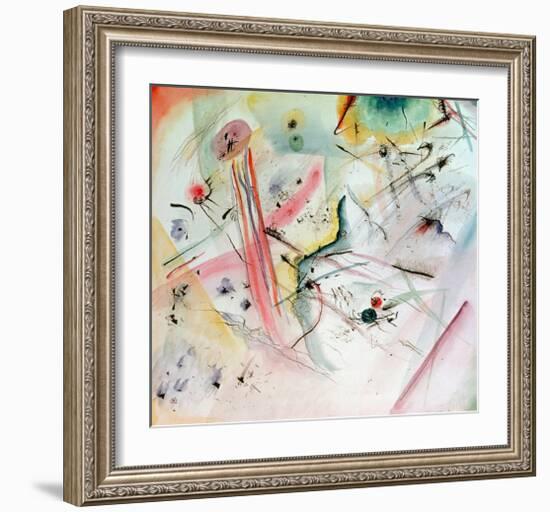 Composition with Red and Blue Stripes, 1913-Wassily Kandinsky-Framed Giclee Print