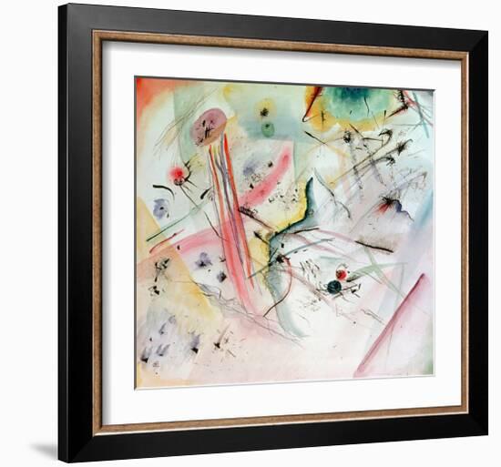 Composition with Red and Blue Stripes, 1913-Wassily Kandinsky-Framed Giclee Print