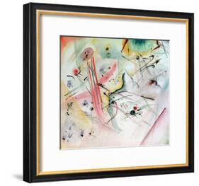 Composition with Red and Blue Stripes, 1913-Wassily Kandinsky-Framed Giclee Print