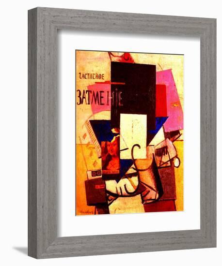 Composition with the Mona Lisa, 1914-Kasimir Malevich-Framed Giclee Print