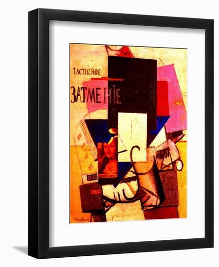 Composition with the Mona Lisa, 1914-Kasimir Malevich-Framed Giclee Print