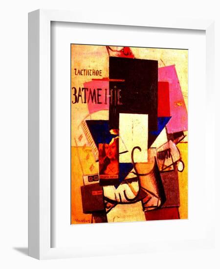Composition with the Mona Lisa, 1914-Kasimir Malevich-Framed Giclee Print