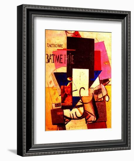 Composition with the Mona Lisa, 1914-Kasimir Malevich-Framed Giclee Print