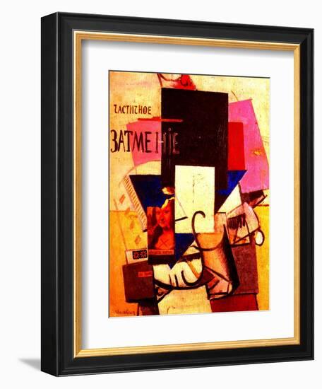 Composition with the Mona Lisa, 1914-Kasimir Malevich-Framed Giclee Print