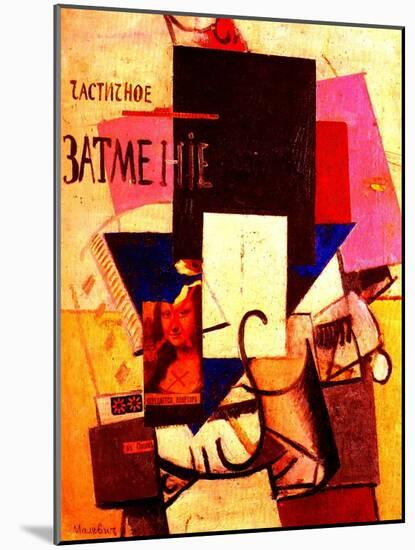 Composition with the Mona Lisa, 1914-Kasimir Malevich-Mounted Giclee Print