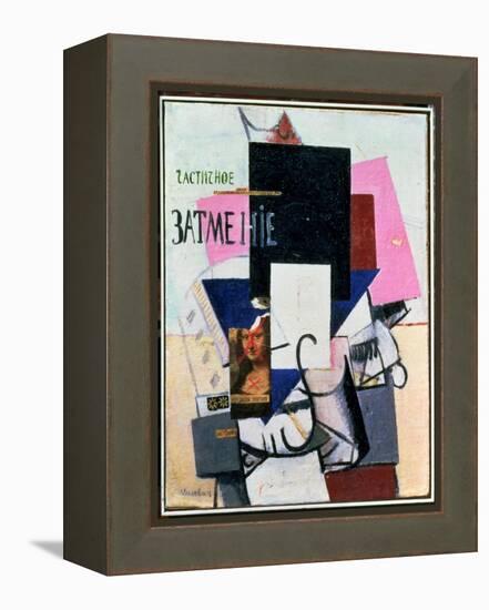 Composition with the Mona Lisa, c.1914-Kasimir Malevich-Framed Premier Image Canvas