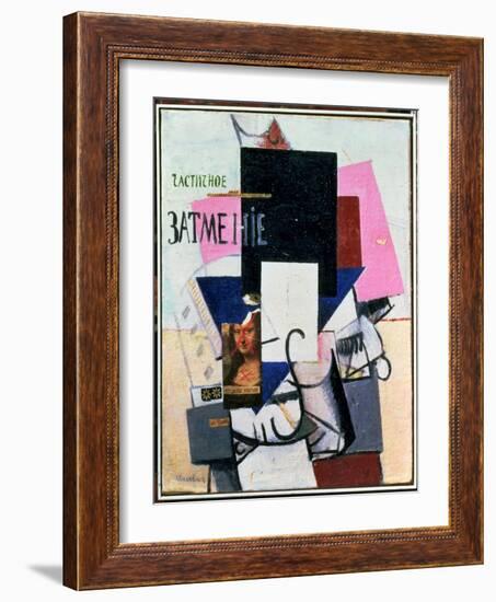 Composition with the Mona Lisa, c.1914-Kasimir Malevich-Framed Giclee Print