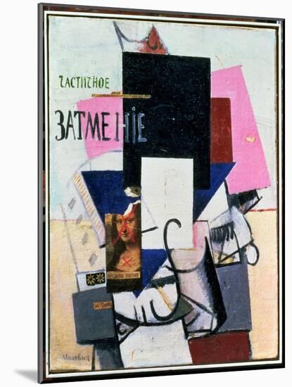 Composition with the Mona Lisa, c.1914-Kasimir Malevich-Mounted Giclee Print