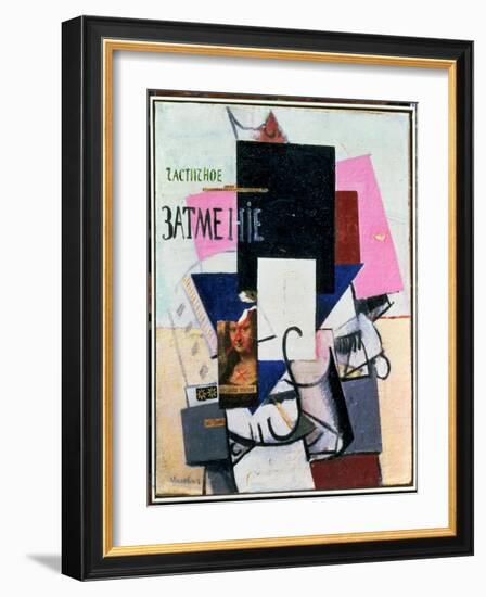 Composition with the Mona Lisa, c.1914-Kasimir Malevich-Framed Giclee Print