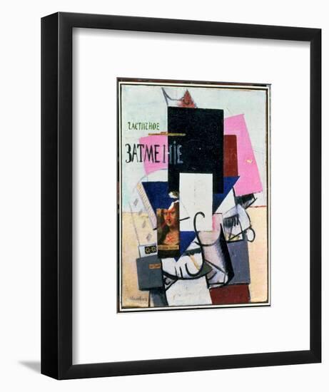 Composition with the Mona Lisa, c.1914-Kasimir Malevich-Framed Premium Giclee Print