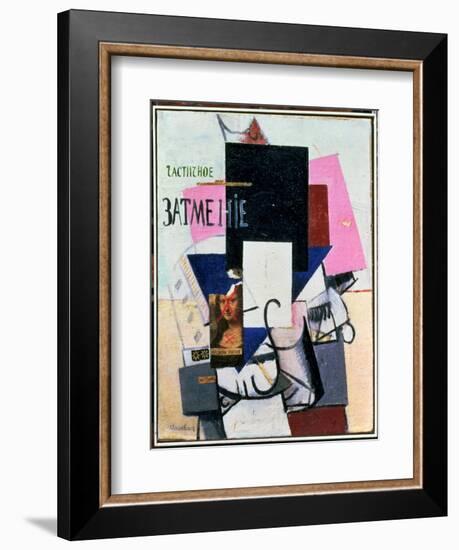 Composition with the Mona Lisa, c.1914-Kasimir Malevich-Framed Premium Giclee Print