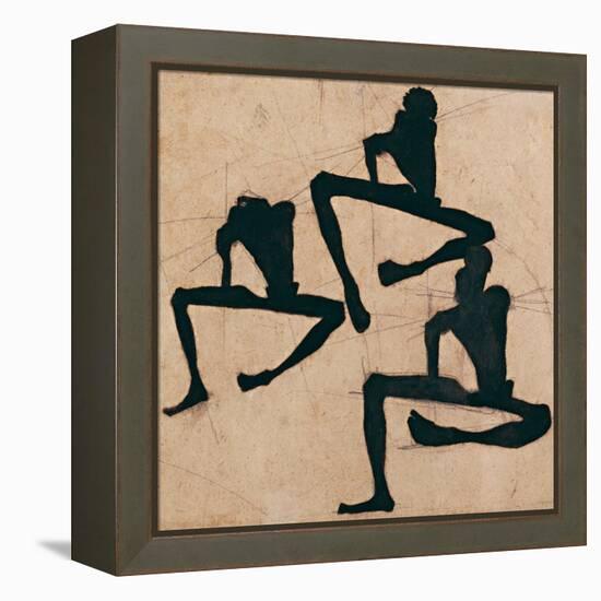 Composition with Three Male Nudes, 1910-Egon Schiele-Framed Premier Image Canvas