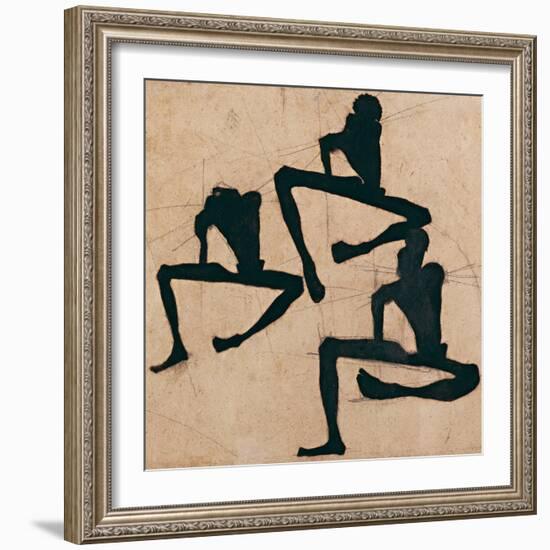 Composition with Three Male Nudes, 1910-Egon Schiele-Framed Giclee Print