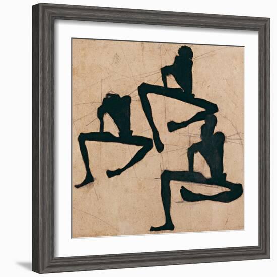 Composition with Three Male Nudes, 1910-Egon Schiele-Framed Giclee Print