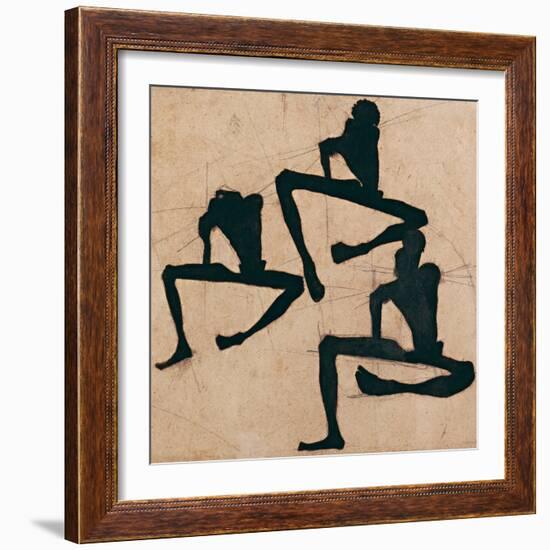 Composition with Three Male Nudes, 1910-Egon Schiele-Framed Giclee Print