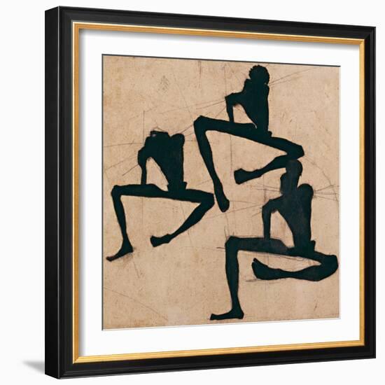 Composition with Three Male Nudes, 1910-Egon Schiele-Framed Giclee Print