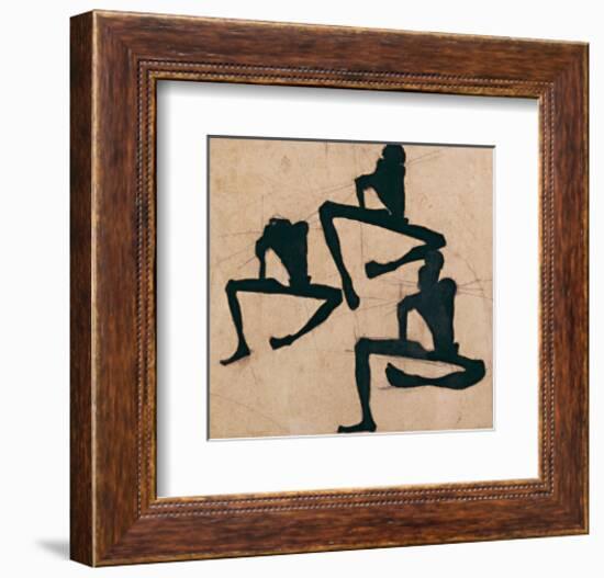 Composition with Three Male Nudes-Egon Schiele-Framed Art Print