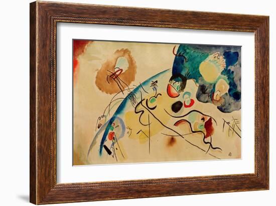 Composition with Trojka Theme, 1911/12-Wassily Kandinsky-Framed Giclee Print