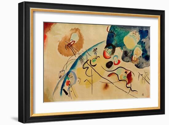 Composition with Trojka Theme, 1911/12-Wassily Kandinsky-Framed Giclee Print