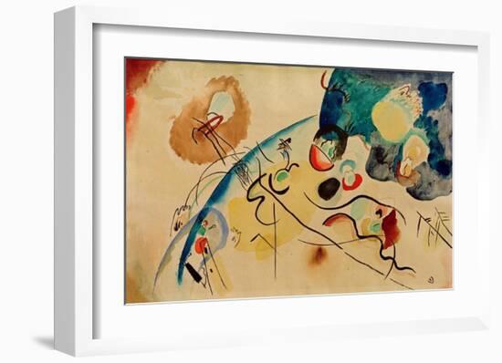 Composition with Trojka Theme, 1911/12-Wassily Kandinsky-Framed Giclee Print