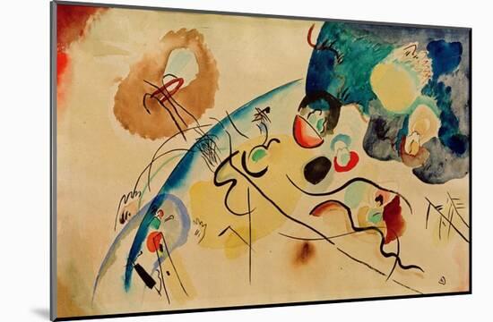 Composition with Trojka Theme, 1911/12-Wassily Kandinsky-Mounted Giclee Print