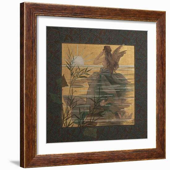 Composition with Winged Nymph at Sunrise, 1887-Alejandro de Riquer Inglada-Framed Giclee Print