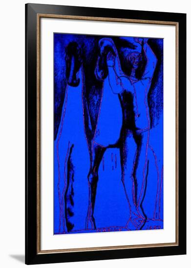 Composizione in Blu, c.1953-Marino Marini-Framed Serigraph