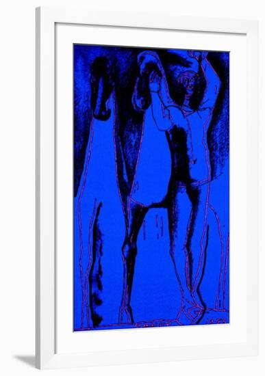 Composizione in Blu, c.1953-Marino Marini-Framed Serigraph